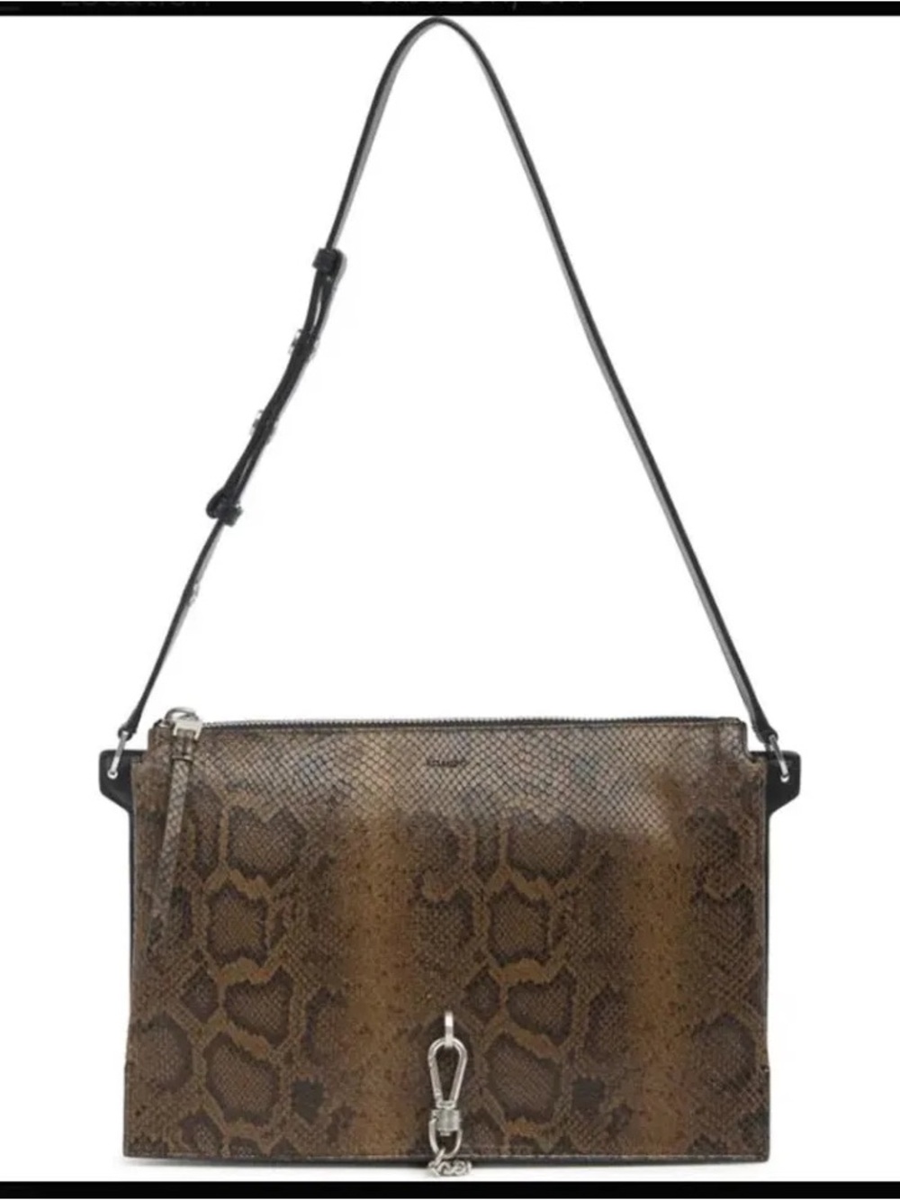 The AllSaints Sheringham Snakeskin Shoulder Bag